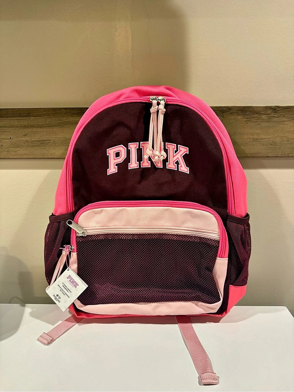 Victoria’s Secret PINK campus backpack Wild Rose +
Pink + Boardwalk Pink